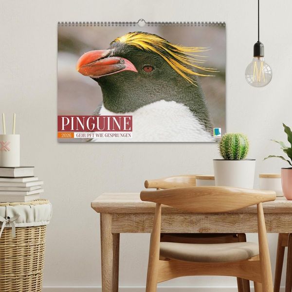 Produktbild: Pinguine: Gehupft wie gesprungen (Wandkalender 2026 DIN A3 quer), CALVENDO Monatskalender