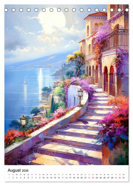 Produktbild: Italienische Riviera - wundersch&ouml;ne K&uuml;ste (Tischkalender 2026 DIN A5 hoch), CALVENDO Monatskalender