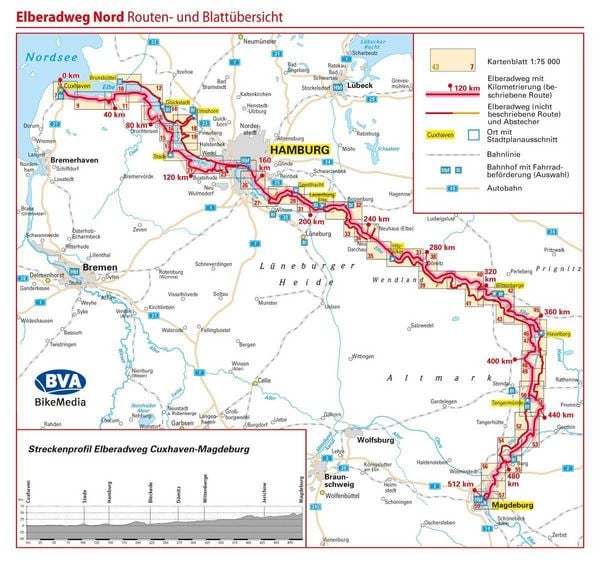 Produktbild: BVA ADFC Radreisef&uuml;hrer Elberadweg Nord
