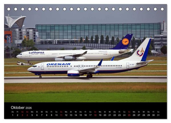 Produktbild: Flugverkehr (Tischkalender 2026 DIN A5 quer), CALVENDO Monatskalender