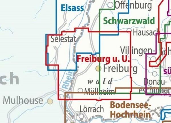 Produktbild: ADFC-Regionalkarte Freiburg und Umgebung 1:75.000, reiß- und wetterfest, GPS-Tracks Download