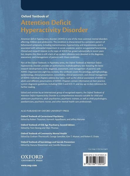 Produktbild: Oxford Textbook of Attention Deficit Hyperactivity Disorder