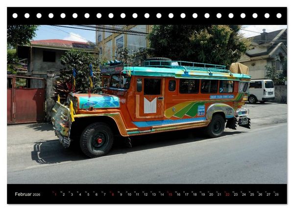 Produktbild: Jeepneys (Tischkalender 2026 DIN A5 quer), CALVENDO Monatskalender