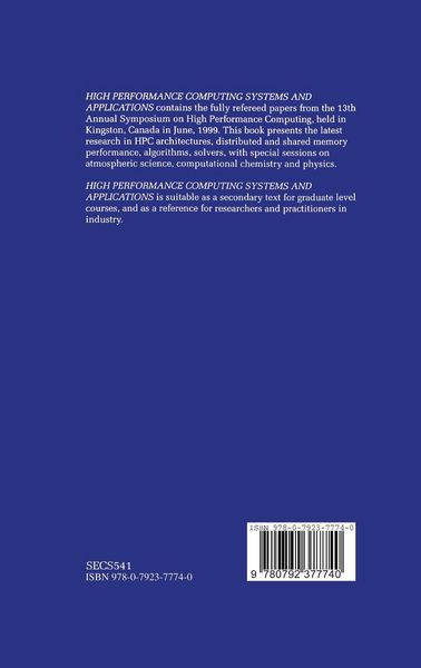 Produktbild: High Performance Computing Systems and Applications