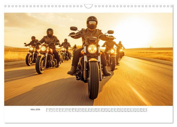 Produktbild: Biker in unendlicher Weite (Wandkalender 2026 DIN A3 quer), CALVENDO Monatskalender