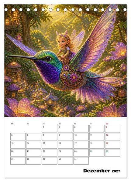 Produktbild: Kolibri-Welten (Tischkalender 2027 DIN A5 hoch), CALVENDO Monatskalender