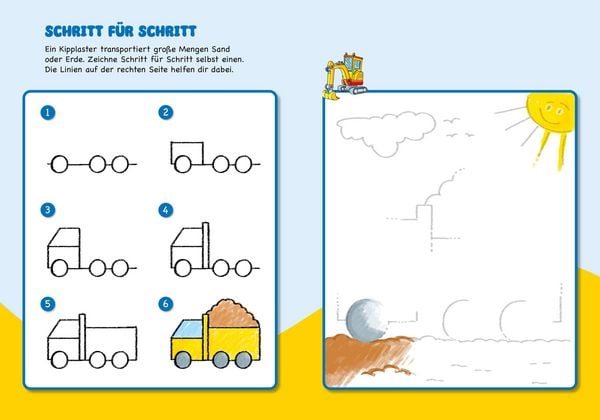 Produktbild: Malen und R&auml;tseln f&uuml;r Kindergartenkinder. Baustelle