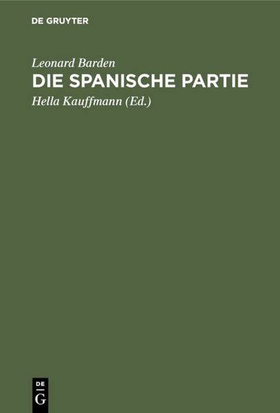 Produktbild: Die spanische Partie