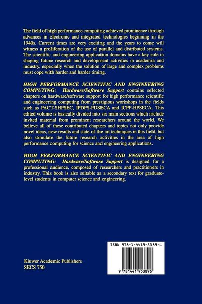 Produktbild: High Performance Scientific and Engineering Computing