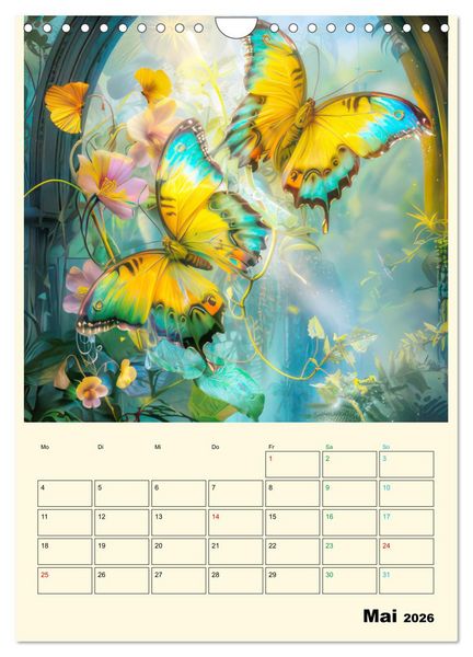 Produktbild: Schmetterlinge der Fantasie entsprungen - Planer (Wandkalender 2026 DIN A4 hoch), CALVENDO Monatskalender