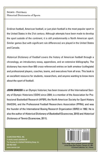 Produktbild: Historical Dictionary of Football