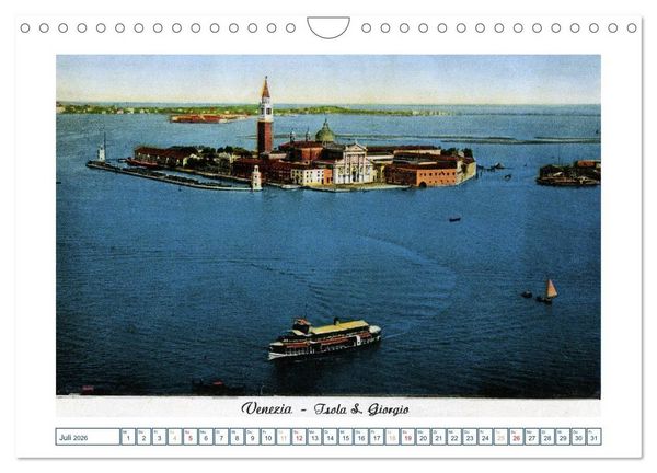 Produktbild: Erinnerungen an das alte Venedig: Historische Stiche von der Lagunenstadt (Wandkalender 2026 DIN A4 quer), CALVENDO Monatskalender