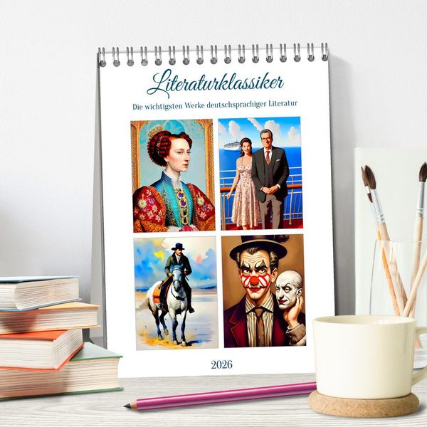 Produktbild: Literaturklassiker (Tischkalender 2026 DIN A5 hoch), CALVENDO Monatskalender