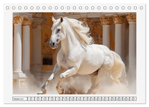 Produktbild: Spanische Eleganz. Edle Schimmel auf dem Gest&uuml;t (Tischkalender 2027 DIN A5 quer), CALVENDO Monatskalender