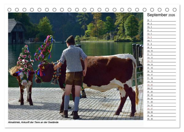 Produktbild: Willkommen am K&ouml;nigssee (Tischkalender 2026 DIN A5 quer), CALVENDO Monatskalender