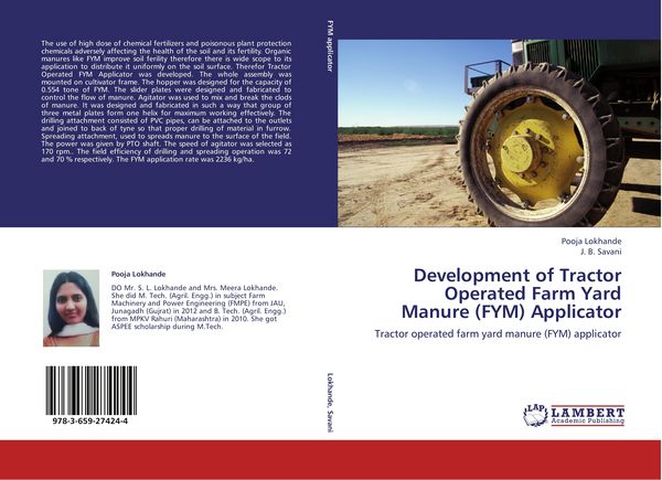 Produktbild: Development of Tractor Operated Farm Yard Manure (FYM) Applicator