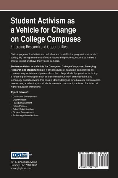 Produktbild: Student Activism as a Vehicle for Change on College Campuses