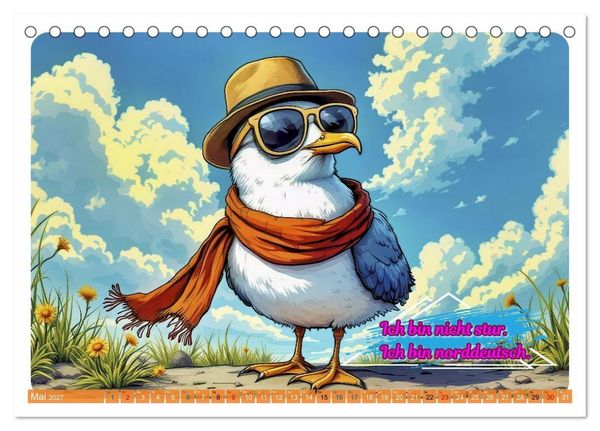 Produktbild: Norddeutsch Cool - Comic (Tischkalender 2027 DIN A5 quer), CALVENDO Monatskalender