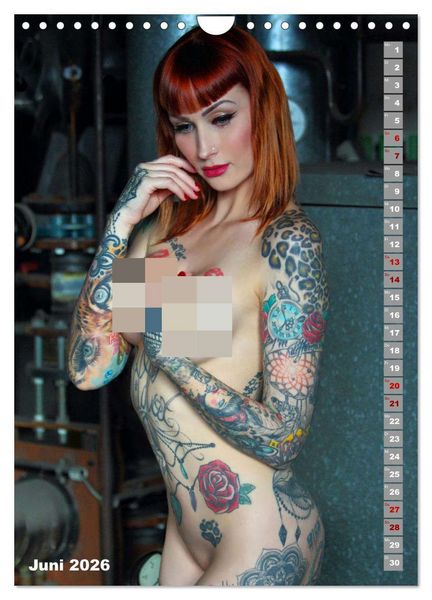 Produktbild: Beauty Tattoo Girls (Wandkalender 2026 DIN A4 hoch), CALVENDO Monatskalender