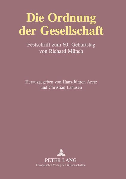 Produktbild: Die Ordnung der Gesellschaft
