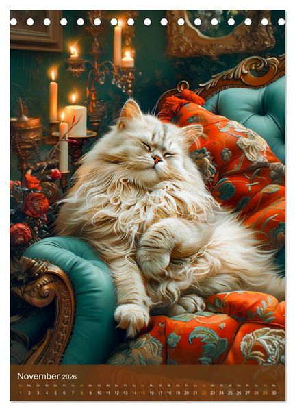 Produktbild: Kuschelkatzen - Fellnasen im Schlummerland (Tischkalender 2026 DIN A5 hoch), CALVENDO Monatskalender