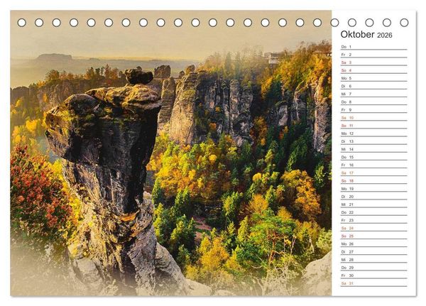 Produktbild: Traumhafte S&auml;chsische Schweiz (Tischkalender 2026 DIN A5 quer), CALVENDO Monatskalender