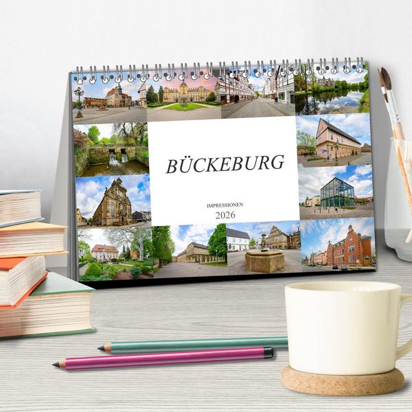 Produktbild: B&uuml;ckeburg Impressionen (Tischkalender 2026 DIN A5 quer), CALVENDO Monatskalender