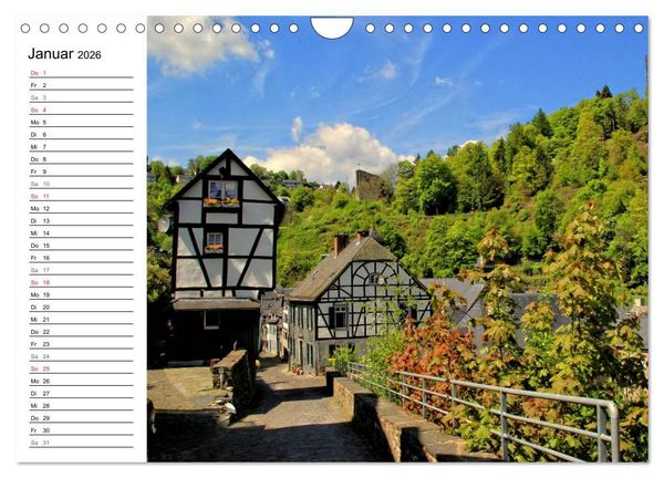 Produktbild: Eine Perle in der Eifel - Monschau (Wandkalender 2026 DIN A4 quer), CALVENDO Monatskalender