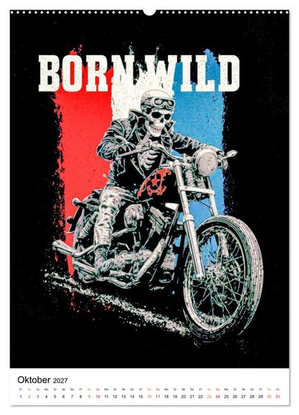 Produktbild: Phantom Bikers - Born Wild (Wandkalender 2027 DIN A2 hoch), CALVENDO Monatskalender