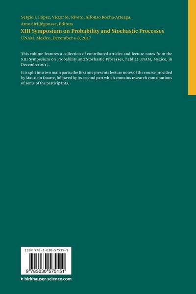 Produktbild: XIII Symposium on Probability and Stochastic Processes