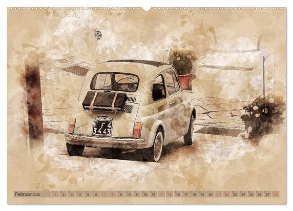 Produktbild: Kult-Autos, Nuova 500 (hochwertiger Premium Wandkalender 2026 DIN A2 quer), Kunstdruck in Hochglanz