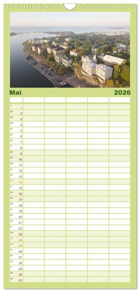 Produktbild: Familienplaner 2026 - Helsinki - Eine wundersch&ouml;ne Reise in die finnische Hauptstadt. mit 5 Spalten (Wandkalender, 21 x 45 cm) CALVENDO