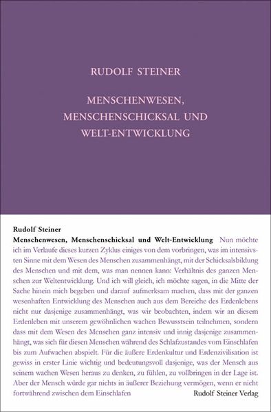 Produktbild: Menschenwesen, Menschenschicksal und Welt-Entwickelung