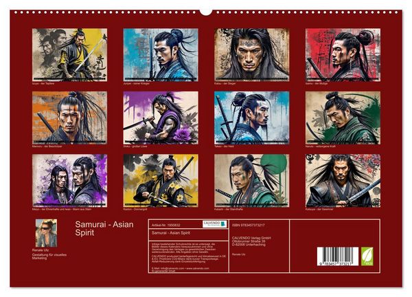 Produktbild: Samurai - Asian Spirit (hochwertiger Premium Wandkalender 2026 DIN A2 quer), Kunstdruck in Hochglanz