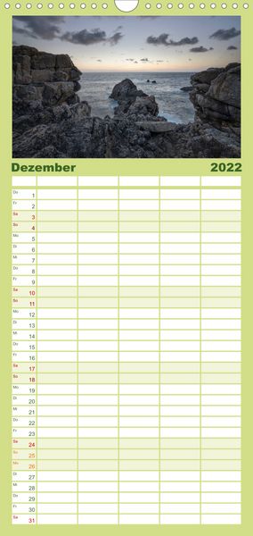 Produktbild: Familienplaner Sehnsucht Bretagne (Wandkalender 2022 , 21 cm x 45 cm, hoch)