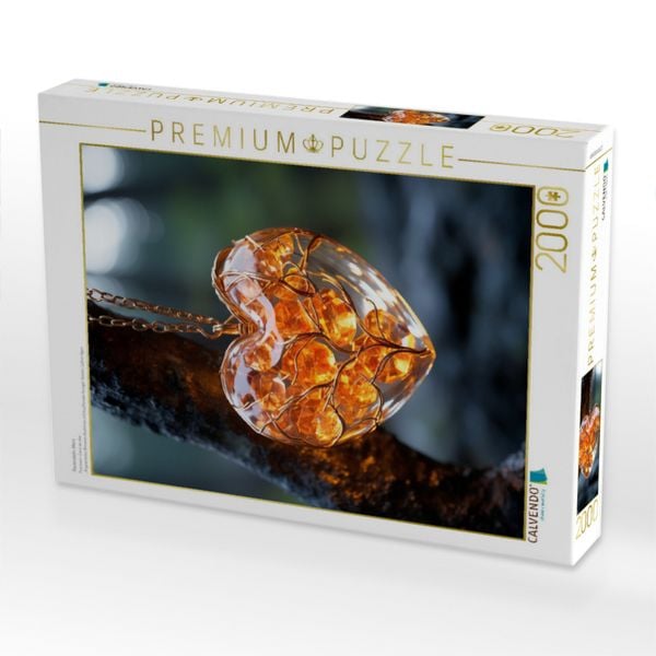 Produktbild: CALVENDO Puzzle Feuerstein-Herz | 2000 Teile Lege-Gr&ouml;&szlig;e 90x67cm Foto-Puzzle f&uuml;r gl&uuml;ckliche Stunden