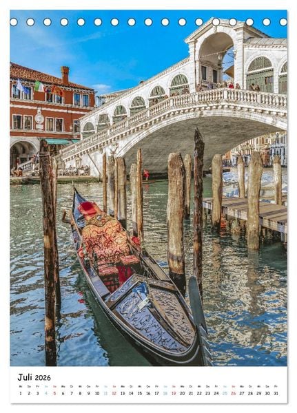 Produktbild: Venedig - Magische Impressionen (Tischkalender 2026 DIN A5 hoch), CALVENDO Monatskalender