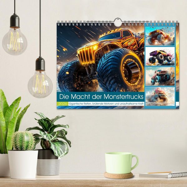 Produktbild: Die Macht der Monstertrucks (Wandkalender 2026 DIN A4 quer), CALVENDO Monatskalender