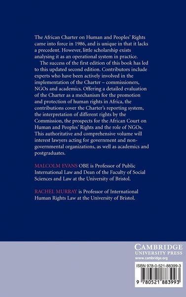 Produktbild: The African Charter on Human and Peoples' Rights