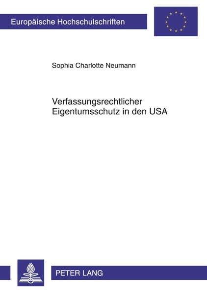Produktbild: Verfassungsrechtlicher Eigentumsschutz in den USA