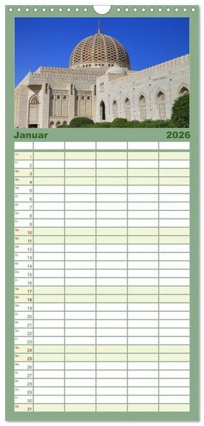Produktbild: Familienplaner 2026 - Unterwegs im Weihrauchland Oman mit 5 Spalten (Wandkalender, 21 x 45 cm) CALVENDO