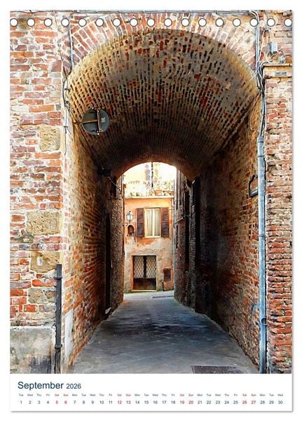 Produktbild: Umbrian Archways (Desk Calendar 2026 DIN A5 portrait), CALVENDO 12 Month DeskCalendar