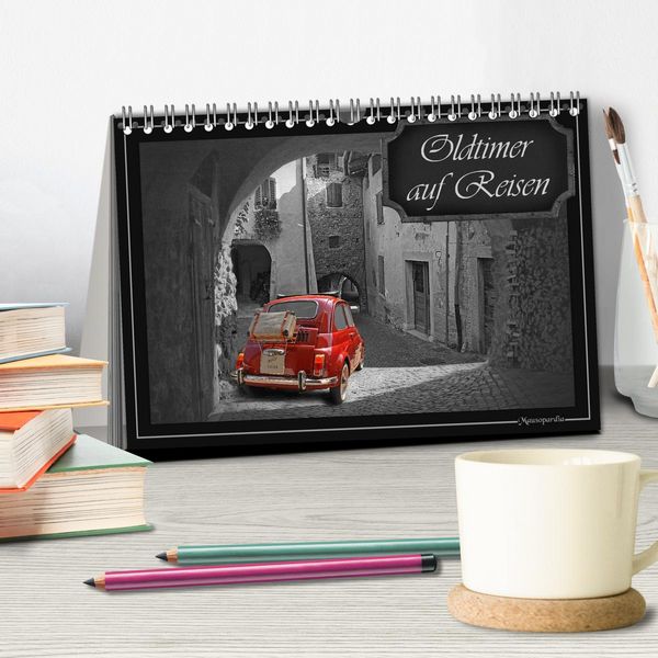 Produktbild: Oldtimer auf Reisen (Tischkalender 2026 DIN A5 quer), CALVENDO Monatskalender