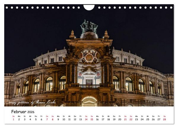 Produktbild: Dresden 2026 - Saxony Pictures by Thomas Kriehn (Wandkalender 2026 DIN A4 quer), CALVENDO Monatskalender