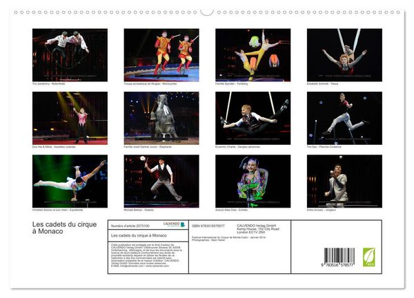 Produktbild: Les cadets du cirque &agrave; Monaco (Calendrier mural 2026 DIN A2 vertical) calendrier de bureau