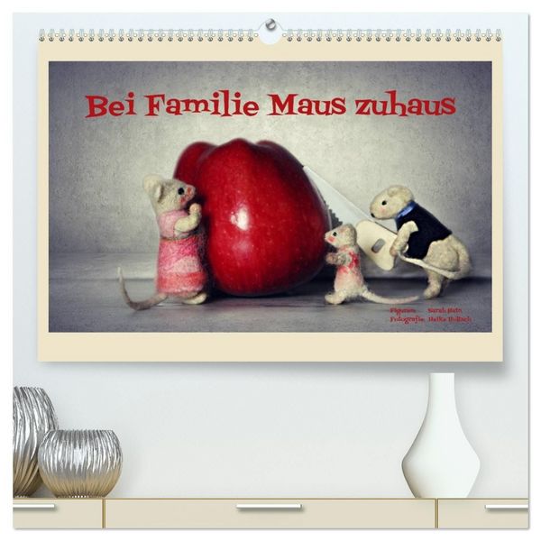 Produktbild: Bei Familie Maus zuhaus (hochwertiger Premium Wandkalender 2027 DIN A2 quer), Kunstdruck in Hochglanz