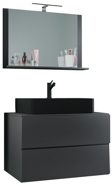 Produktbild: 3-tlg Waschtisch Badm&ouml;bel Lendas 80 cm M Schublade