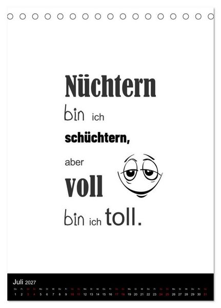 Produktbild: SPRUCH-Beutel voller Spr&uuml;che rund ums TRINKEN (Tischkalender 2027 DIN A5 hoch), CALVENDO Monatskalender