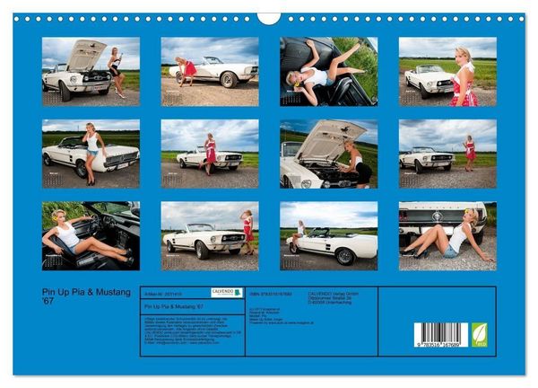 Produktbild: Pin Up Pia & Mustang '67 (Wandkalender 2026 DIN A3 quer), CALVENDO Monatskalender