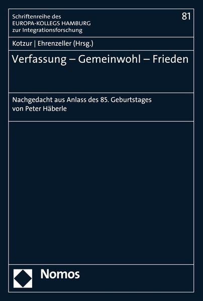 Produktbild: Verfassung - Gemeinwohl - Frieden
